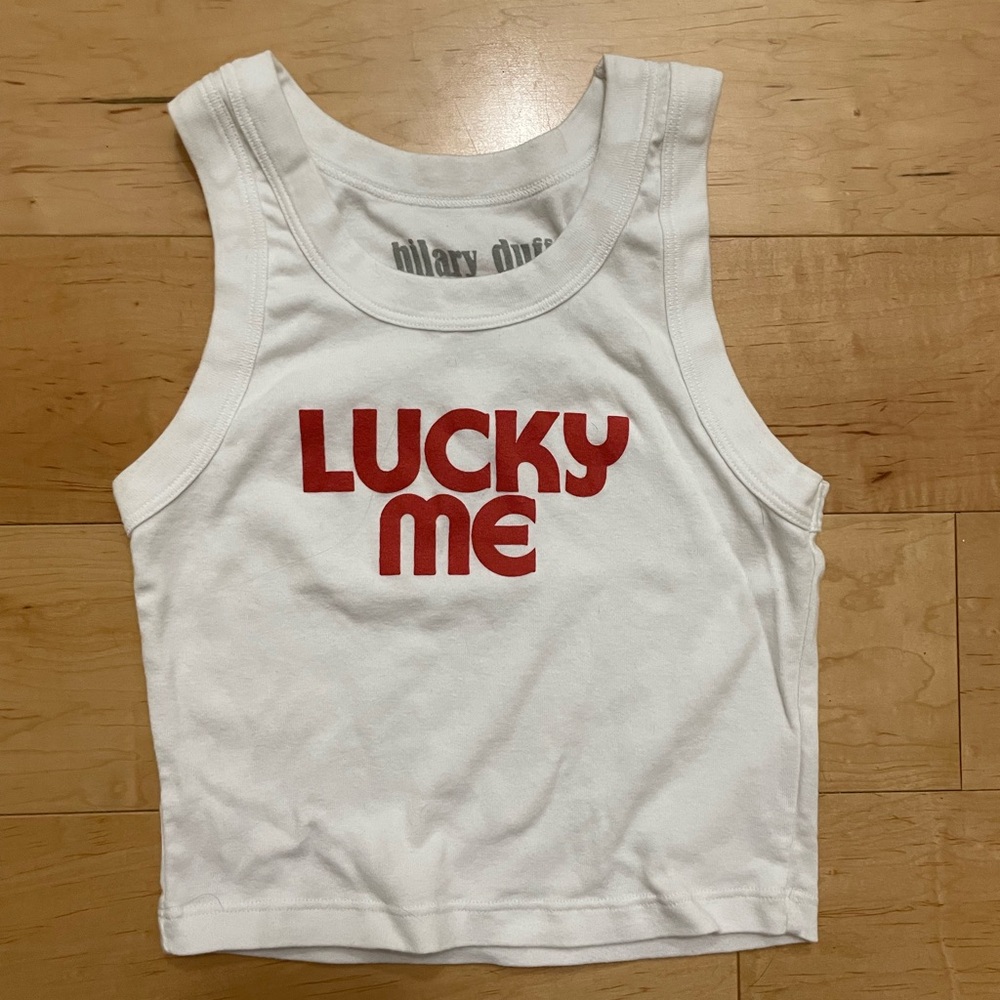 hilary duff "lucky me" tank S